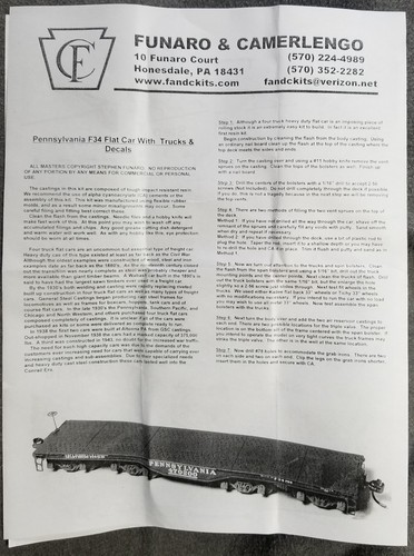 Funaro F&C 8471 SP SOUTHERN PACIFIC Heavy Duty 200 Ton FLATCAR 4-TRUCKs Included - Picture 10 of 12
