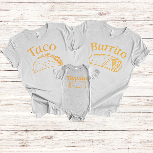 Burrito Taco Taquito | Dad Mom Baby Matching Family Shirts Set - 第 6/10 張圖片