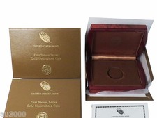 US Mint Box & COA 2012-W $10 Gold FIRST Spouse Frances Cleveland 2 UNC. NO COINS