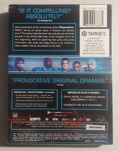 Playmakers (DVD, 2004, 3-Disc Set) Complete Series - Brand New Sealed - Picture 2 of 4