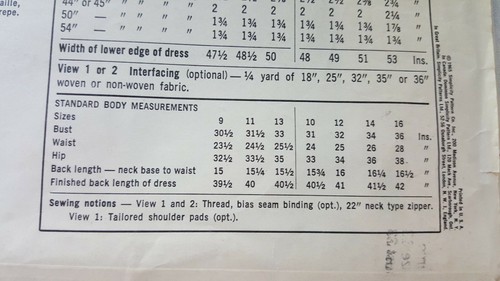 Vintage Simplicity Junior Dress Printed Pattern 6220 Size 13 Bust 33 Uncut 1965 - Picture 3 of 5