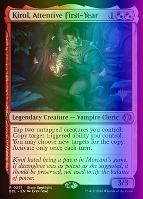 MTG Kirol, Attentive First-Year (231p/94) Lorwyn Eclipsed Promos LP FOIL