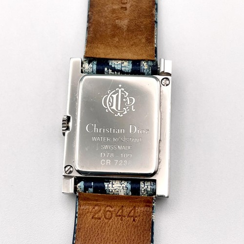 Orologio da polso Christian Dior D78-109 al quarzo logo bianco blu donna autentico - Foto 7 di 24