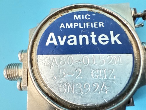 Amplificador de microondas Avantek SA80-0152M RF conector SMA 0,5–2 GHz +15 V - Imagen 2 de 6