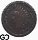 1870 Indian Head Cent Penny, Semi-Key Date, Low Mintage