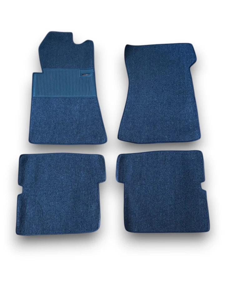 Alfombrillas alfombra para Mercedes Benz SL107 R107/W107 4 piezas bucle azul Foto 2 de 4