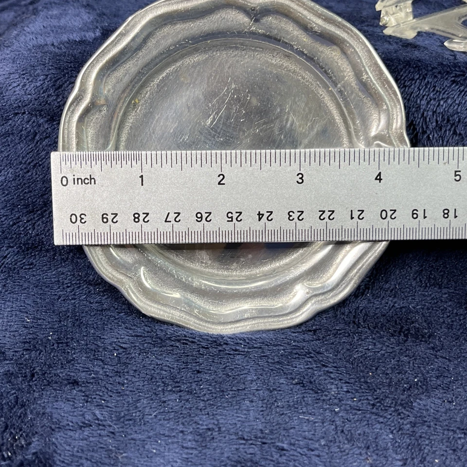 "Juego de 2 posavasos Wilton Armetale Metal Queen Anne Collection 4 3/8""" Foto 4 de 4