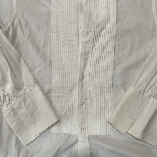 Vintage Christian Dior Tuxedo Shirt 17.5 33 Le Cachet Pleated Bib French Cuff - Picture 4 of 13