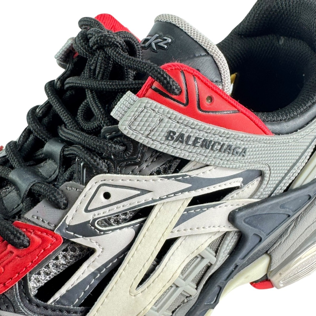 BALENCIAGA Red Gray Track 2 Mens Sneakers Marked as 6US | eBay
