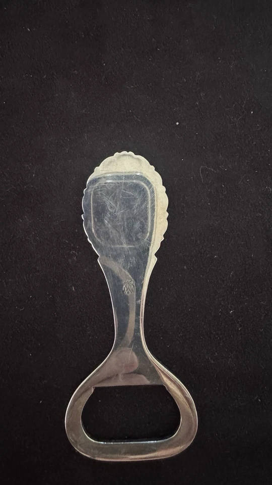 Винтажная датская посеребренная открывалка для бутылок Dansk Arbejde 5 дюймов с отметкой изготовителя 30 г - Изображение 3 из 4