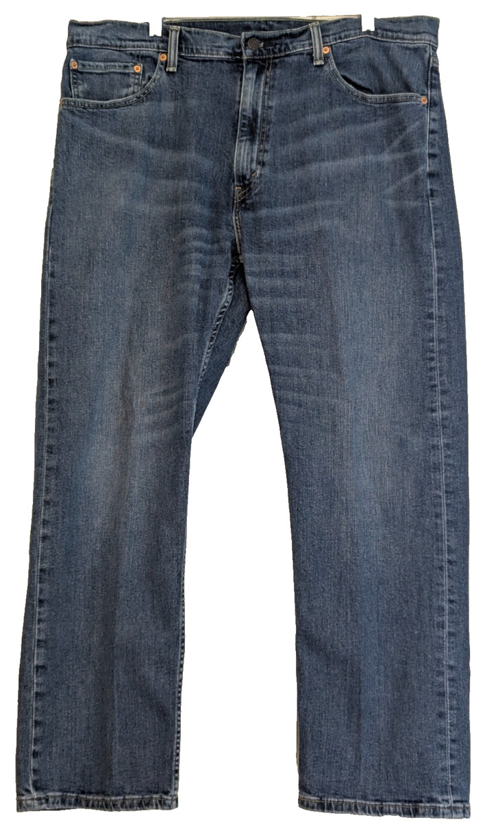 Levi's 505 Regular Fit Jeans Men's 38x30 Medium Wash Blue Stretch 00505-1223