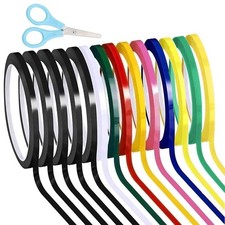 14 Rolls 1/4 Pinstripe Whiteboard Tape Dry Erase Line Multicolored