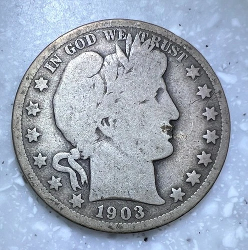 1903-O  Barber, Liberty Head, Morgan Half Dollar,  VG - Nice Coin!!