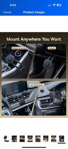 Baseus MagSafe Car Mount Magnetic Holder iPhone 12 13 14 15 16 Pro Max Mini - 第 8/8 張圖片