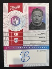 2024 Panini Prestige Emani Bailey  NFL Passport Signatures Rookie Auto #NPS-EBY