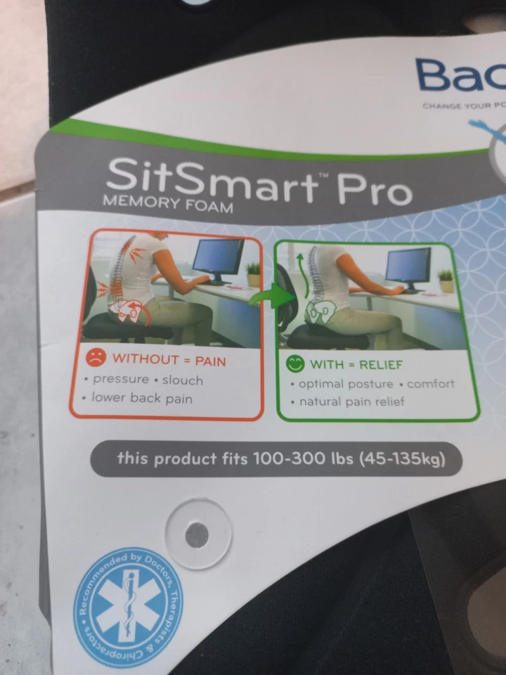 Backjoy Sit Smart Pro Gel SIÈGE SITSMART SOULAGE LES DOULEURS - Photo 2/4