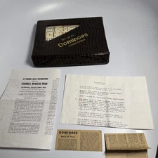 VINTAGE Set of Mexican 91 Professional Double Twelve 12 Dominoes in Vinyl Case