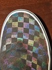 Vans Girl Shoes Classic Slip On Checkerboard Multi Color IRIDESCENT Free Ship — photo 10