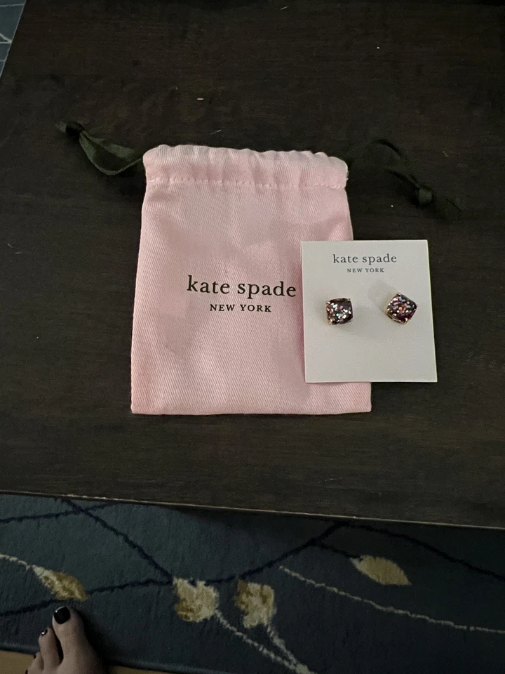 Pendientes Kate Spade Cuadrados Multicolor Colores Brillo Foto 2 de 2