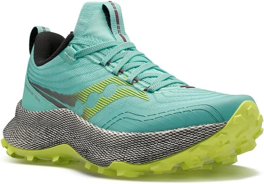 New Women's Saucony Endorphin Trail Hiking Shoes Size 7.5 Mint/Teal S10647
Opens in a new window or