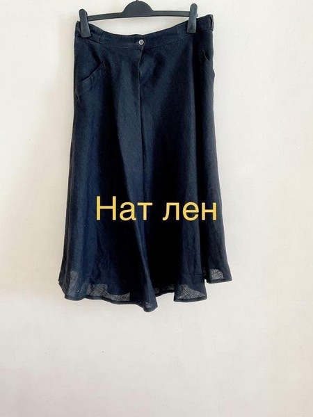 Women Cerruti Skirt Black Linen 40 / L / 48