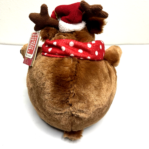 Gund Rolly Polly Brown Round Reindeer Stuffed Plush Toy Christmas 10” NWT 319844 - Picture 5 of 11
