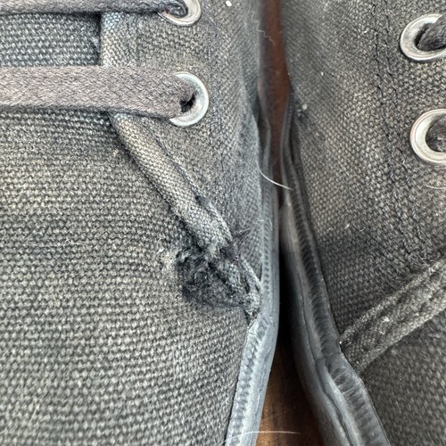 Herren Allsaints Theo Schwarz Canvas Bequem Leger Niedrig Turnschuhe Schuhe Größe 11 M AUC - Bild 11 von 14