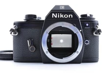 Nikon EM 35mm Camera Black Excellent Partial Working Slow Lever Battery Check NG