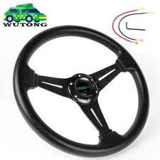 14inch Universal Aluminum Drifting Racing Steering Wheel 6 Bolt with Horn Button