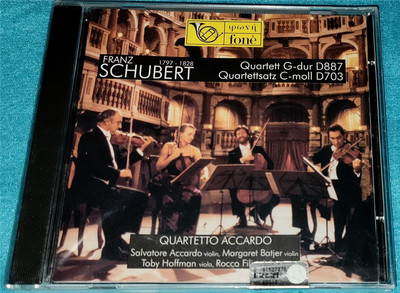 QUARTETTO ACCARDO, Schubert: Quartet G-dur D887/Quartettsatz C-moll D703, CD NEW