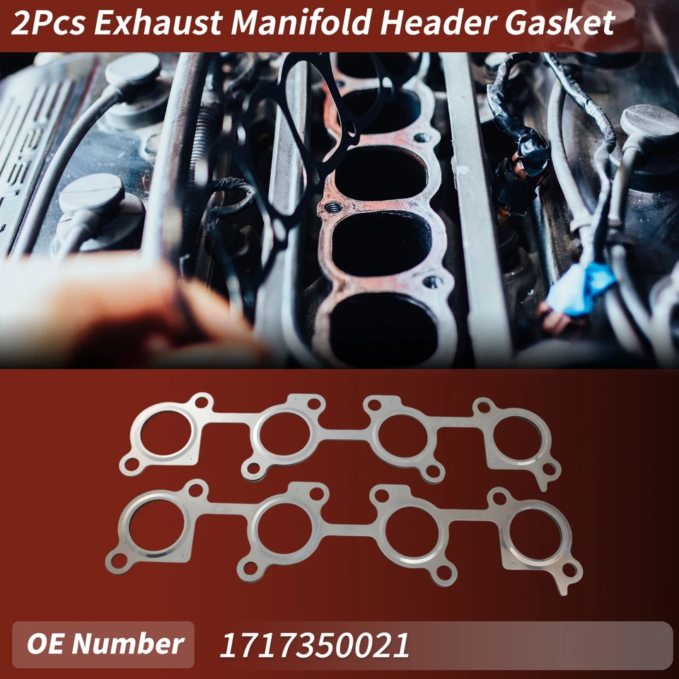 2 Pcs Exhaust Manifold Header Gasket for Toyota 4Runner 2003-2009 No.1717350021 Foto 2 de 4