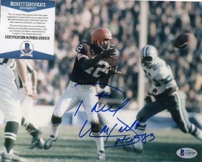 PAUL WARFIELD CLEVELAND BROWNS HOF 83 ACTION SIGNED 8X10 PHOTO BECKETT  G58309 | eBay