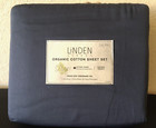 Linden Street Cal King Sheet Set 100% Organic Cotton Sateen 325TC Dark Gray NEW