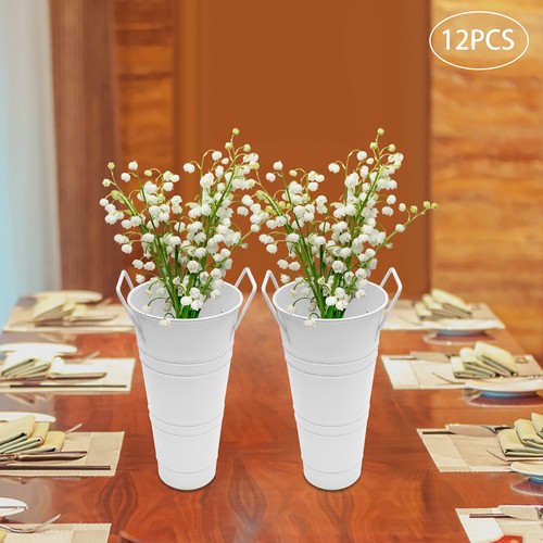 9-inch Flower Pots/Buckets 12 Pack Iron for Florist & Home Decor - Picture 12 of 14