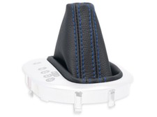 SCHALTMANSCHETTE FÜR VW TOURAN DSG automatik SCHALTSACK LEDER NÄHT DUNKELBLAU