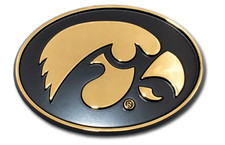 university of iowa plated auto emblem decal usa made