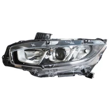 Silscvtt Left Headlight For 2016 2017 2018 Honda Civic Halogen Chrome Projector