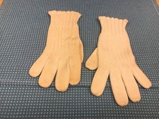 Vintage White Knitted Women's Gloves NF 