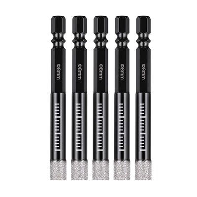 New 5Pcs/Set Dry Diamond Drill Bits Durable For Porcelain Granite Tile Ceramic