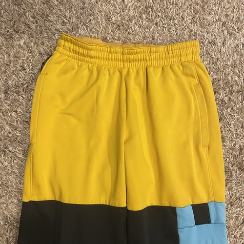 Nike Spellout Basketball Joggers Size M DA6368 Therma-fit Colorblock Yellow Blue - Picture 3 of 15