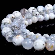 Natural White Opal Gemstone Grade AAA Round 8MM Loose Beads D517 