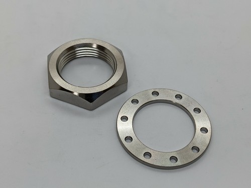 M24x1.5p Titanium top yoke nut Ti hex head flange washer M24-1.5 1.5mm pitch M24 - Picture 3 of 4