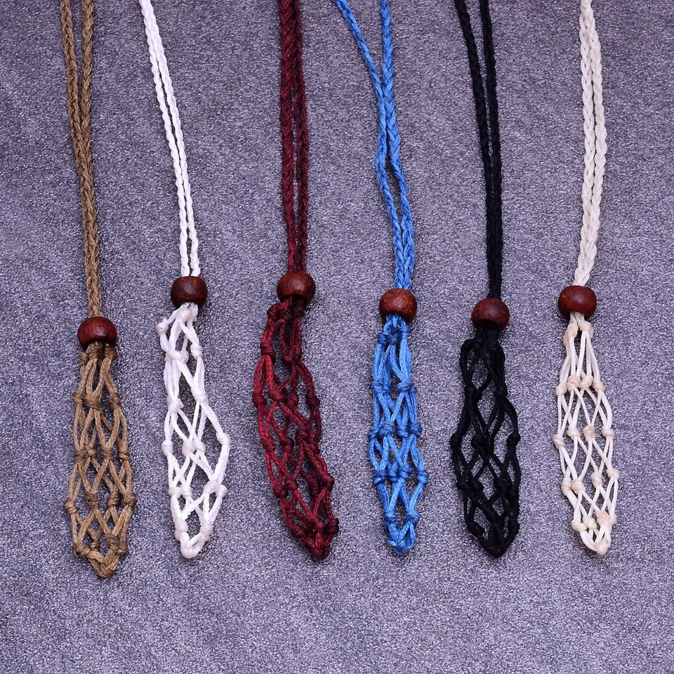 75 Stück Menge Austauschbar Boho Hanf Tribal Edelstein Makramee Anhänger Beutel - Bild 3 von 4