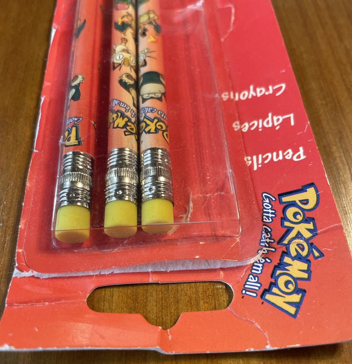 Vintage Pokemon Pencils 1999 Nintendo 4087 Mewtwo Pikachu Unopened