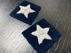 SILVER Officer Stars - BLACK Background - 1 Star Major, Brig GENERAL pair - New