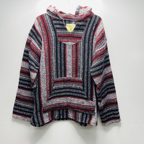 Iguana Jack Drug Rug Surfer Baja Boho Hiking Poncho Pocket Adult Hoodie