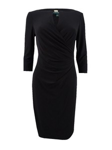 ralph lauren black wrap dress