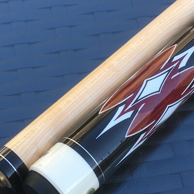 Poolqueue Pool Billard Queue Cue Kö 19oz 2 Teilig Edel Rot Schwarz Diamant NEU