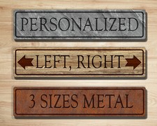 Personalized Name Sign Custom Aluminum Street Door Decor Sign New Vintage ACW03
