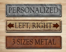 Personalized Name Sign Custom Aluminum Street Door Decor Sign New Vintage ACW03